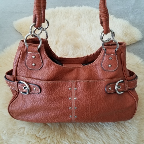 👠 Faux Leather Brown Slouchy Purse - Picture 4 of 14